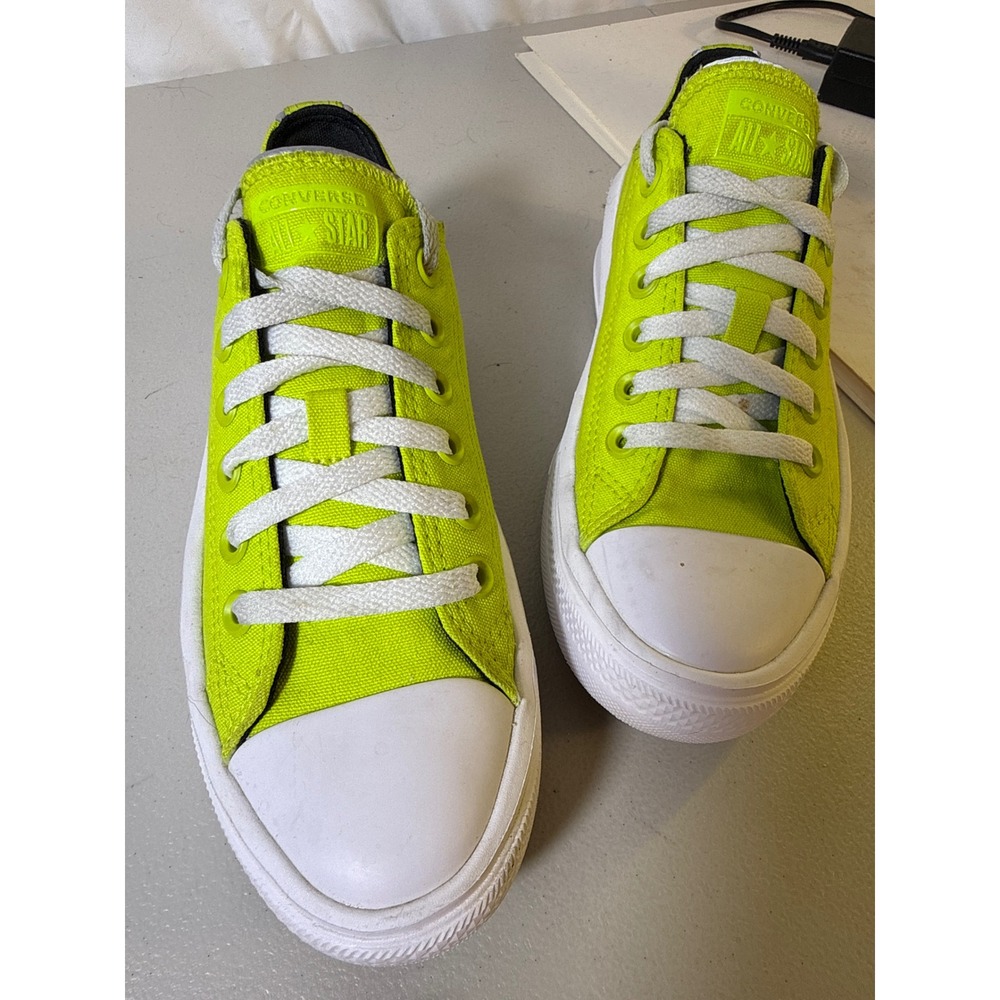 Converse Chuck Taylor All Star Move Platform Low too Neon Lime Green W Sz 7 - Picture 2 of 14